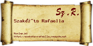 Szakáts Rafaella névjegykártya